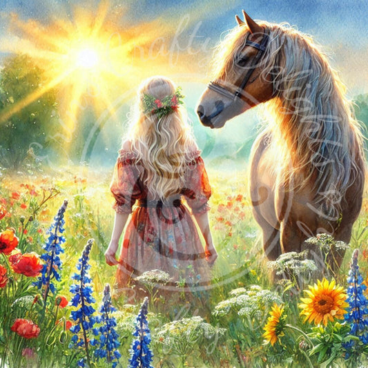 17 Spring Woman & Horse