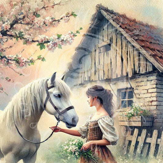 18 Spring Barnyard Scene