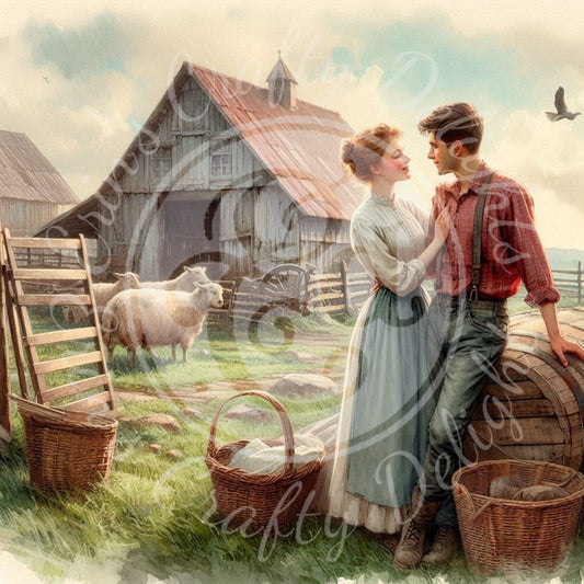 18 Farm Couple in Love