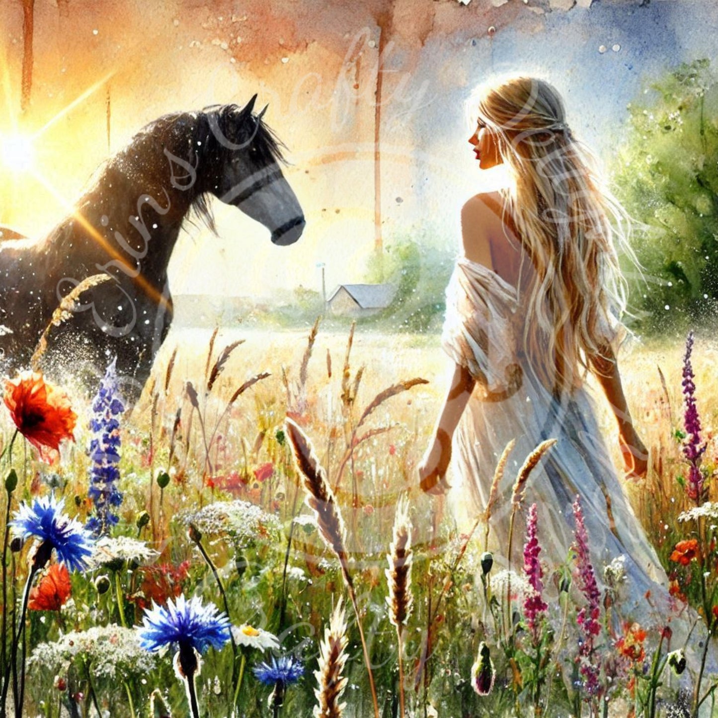 18 Spring Woman & Horse