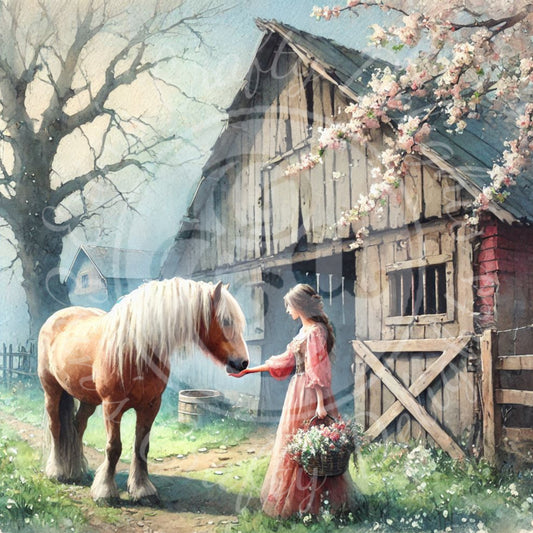 19 Spring Barnyard Scene