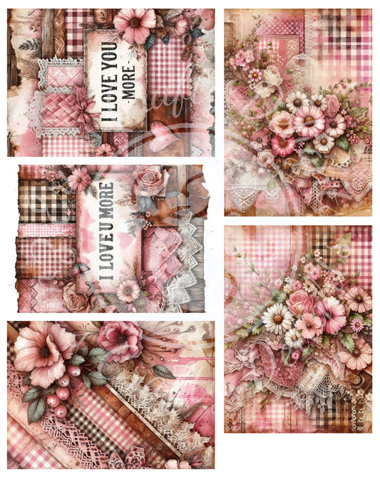 19 Valentine's Day ATC Artistic Trading Cards Backgrounds