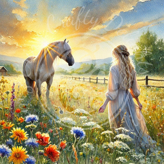 19 Spring Woman & Horse