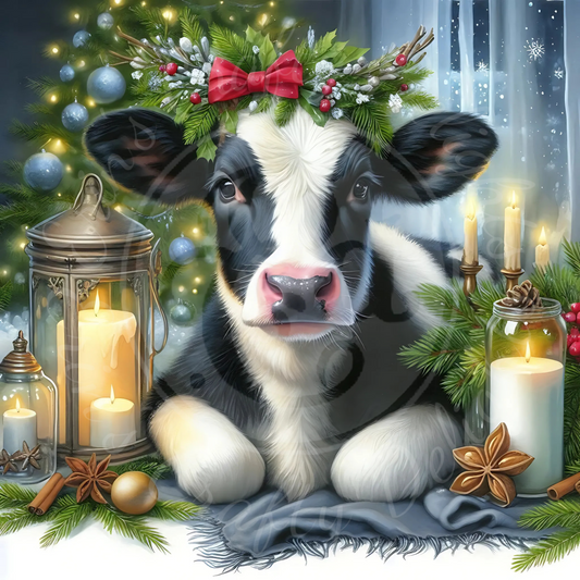 1 Christmas Holstein Cow