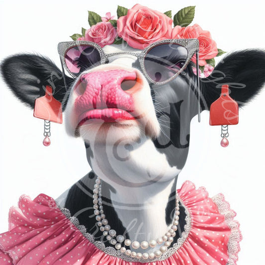 1 Sq Dressed Up Holstein Heifer