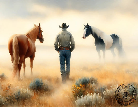 1H A Cowboy's Goodbye 8"x10" Blank Downloadable Printable