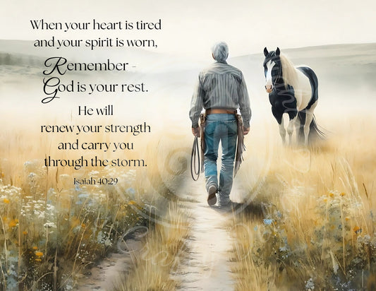 1H Cowboy Isaiah 40:29