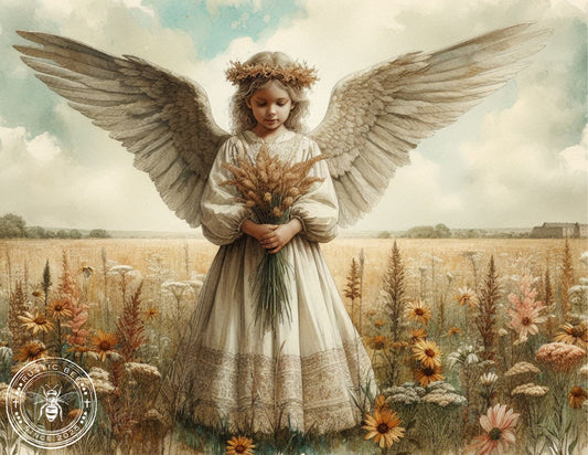 1H Fall Angel Child 8x10" Downloadable Printable