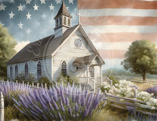 1H Americana Lavender Church Printable Set