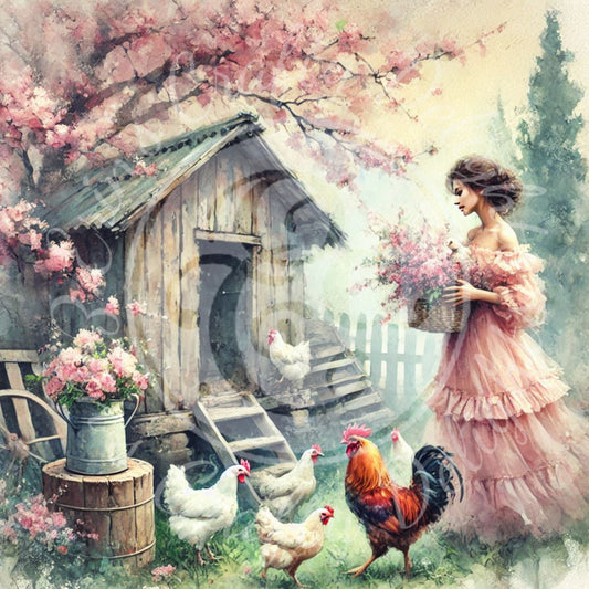 1 Spring Barnyard Scene