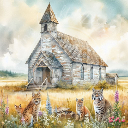 1 Spring Prairie Church and Bobcat