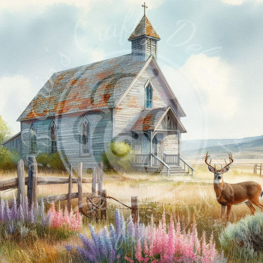 1 Spring Prairie Church and Buck