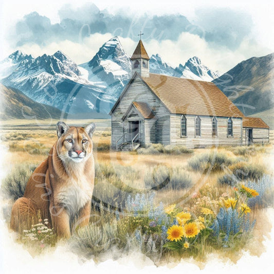 1 Spring Prairie Church and Mountain Lion