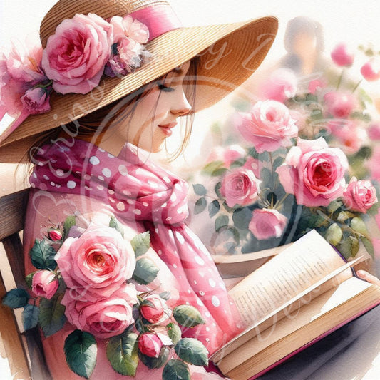 1 Spring Lady in Pink Scarf