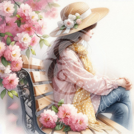 1 Spring Lady in Yellow Scarf