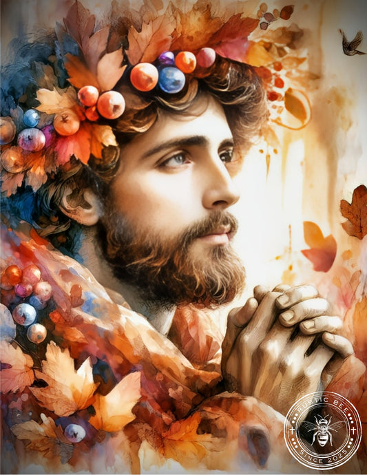 1 V Autumn Praying Man 8x10" Downloadable Printable