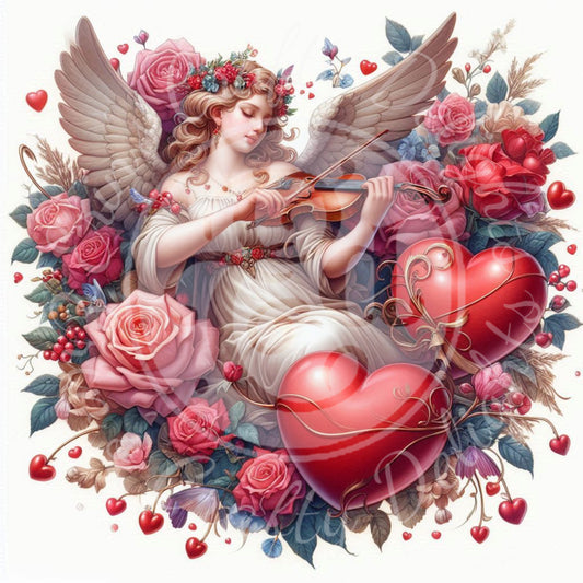 1 Sq Valentine's Day Angel 8x8 Printable