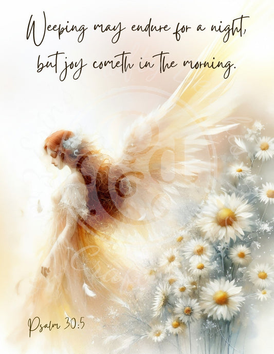 1 VMS Daisy Angel Psalm 30:5 Mix Size Printable Set