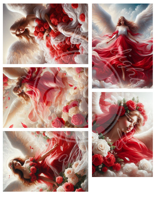 1 Valentine's Day ATC Artistic Trading Cards Backgrounds