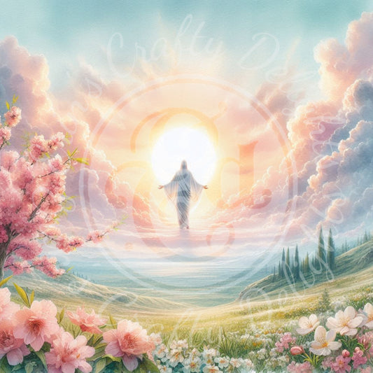 Sacred Resurrection: Digital Download of Jesus Ascending on Easter