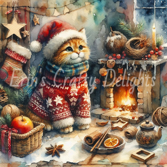 2 Cute Christmas Cat
