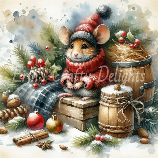 2 Cute Christmas Mouse