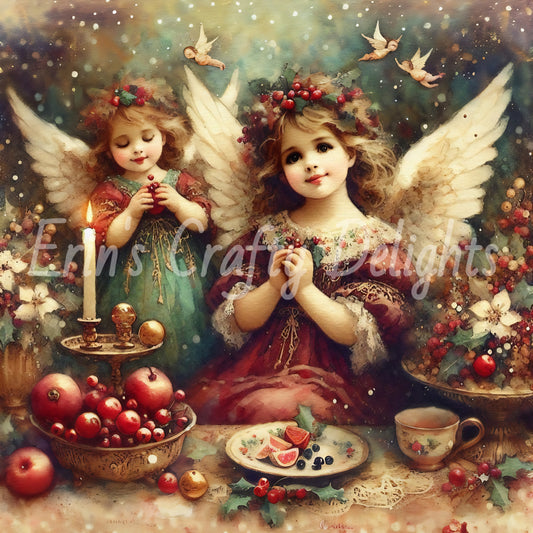 12 Victorian Angel Child