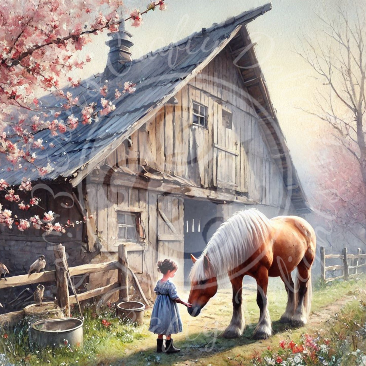 27 Spring Barnyard Scene