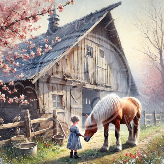27 Spring Barnyard Scene