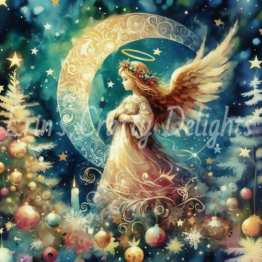 13 Sq Victorian Angel Child 8x8 Printable