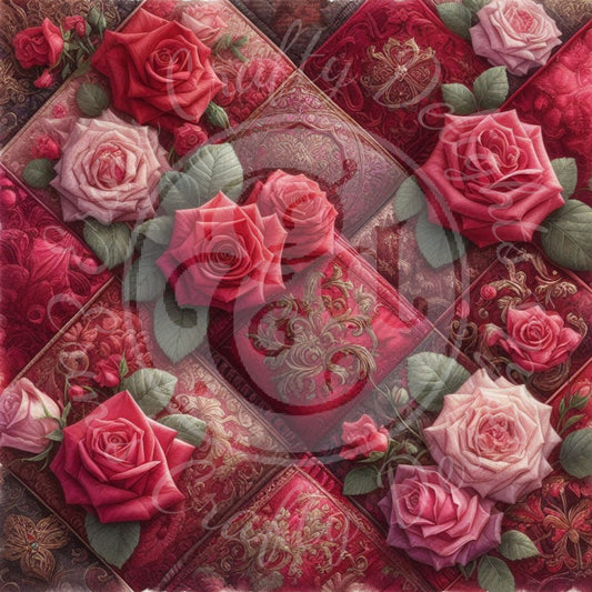 3 Red Satin & Velvet Background