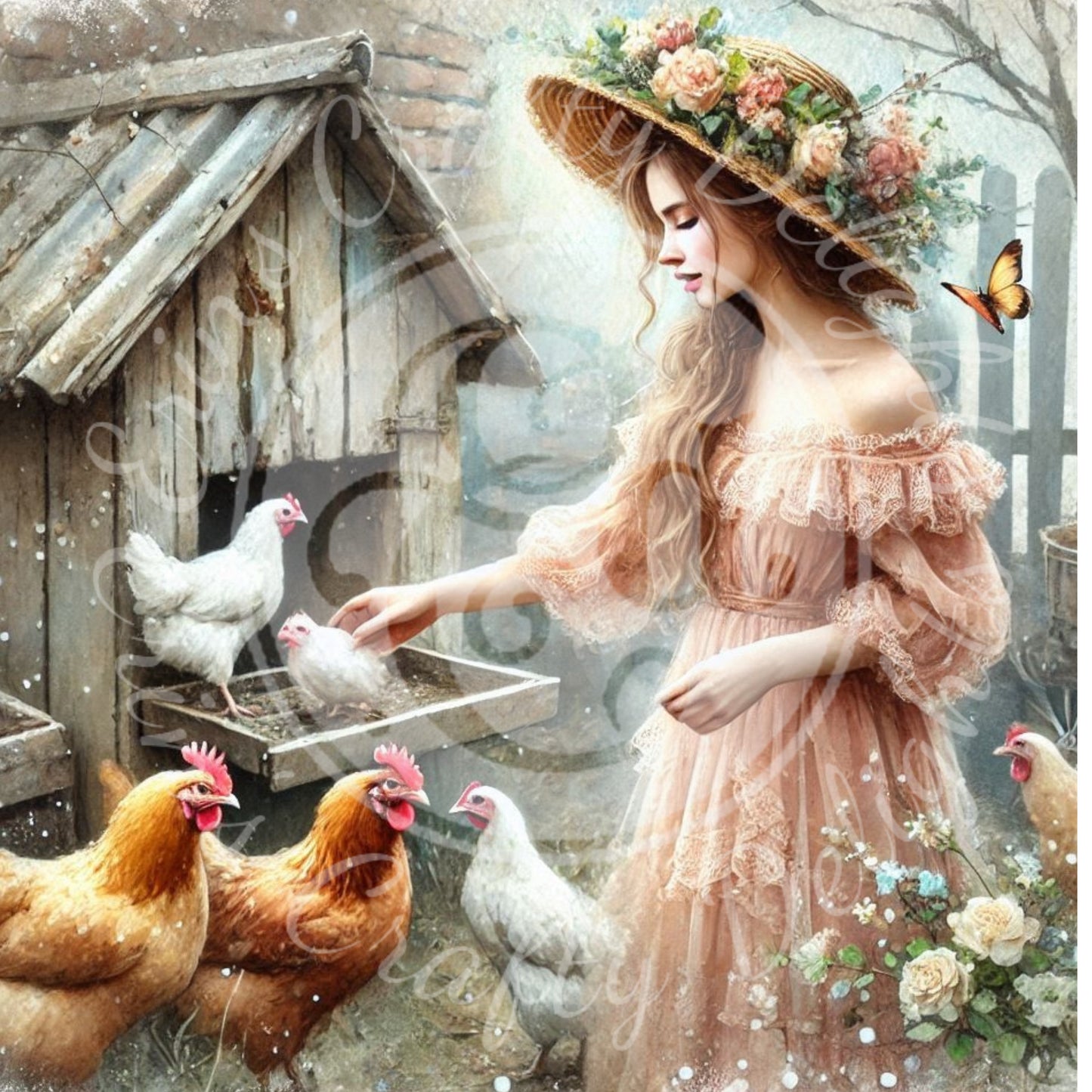 3 Spring Barnyard Scene