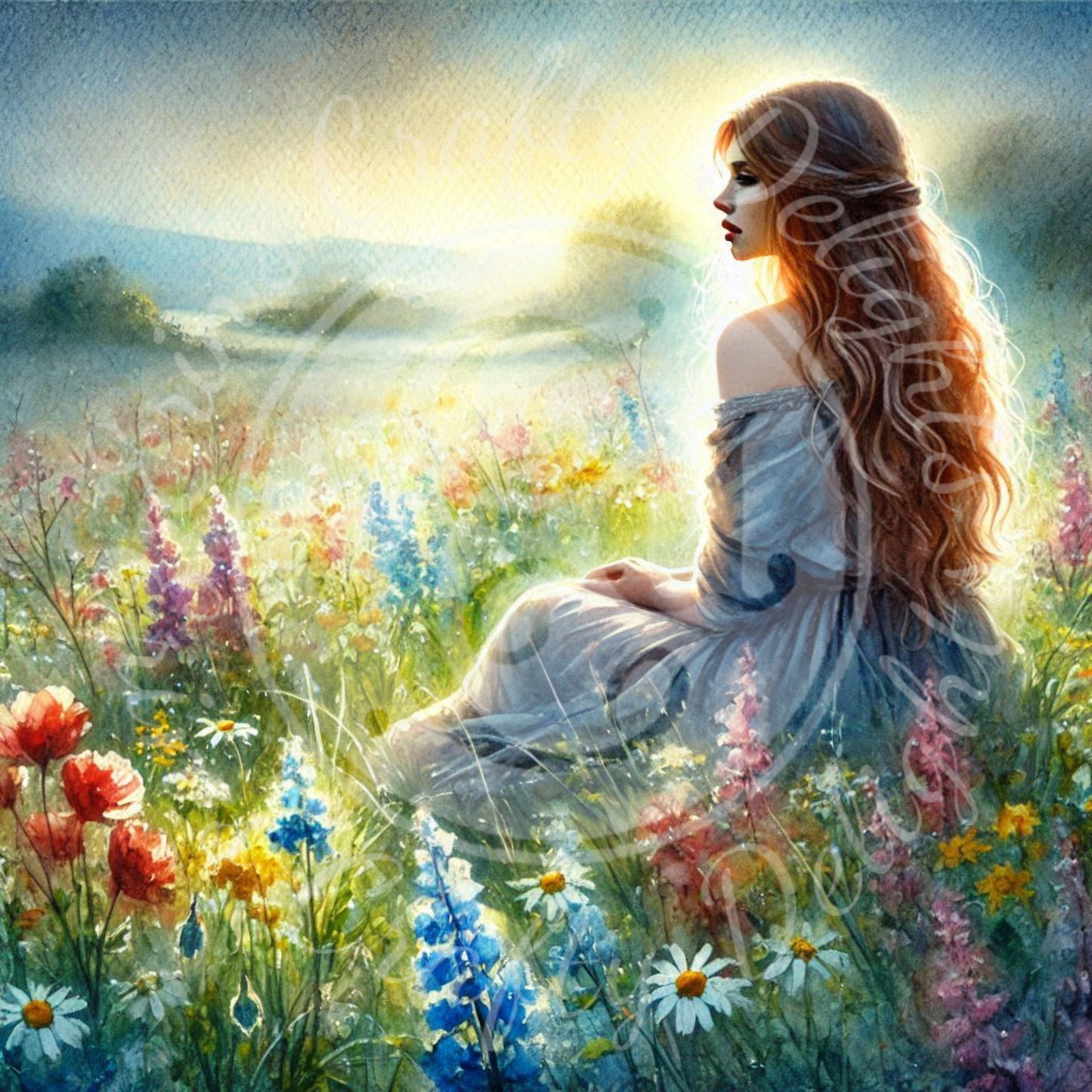 3 Woman in an Evening Field