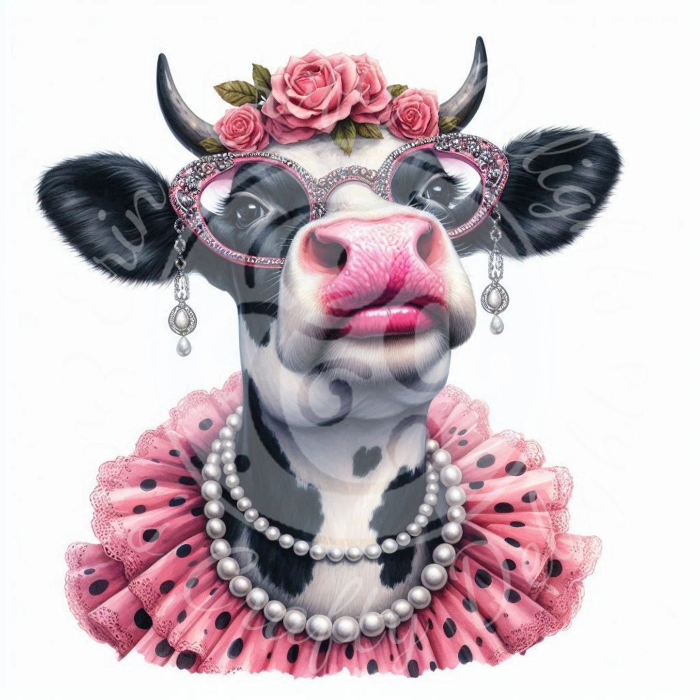 4 Sq Dressed Up Holstein Heifer