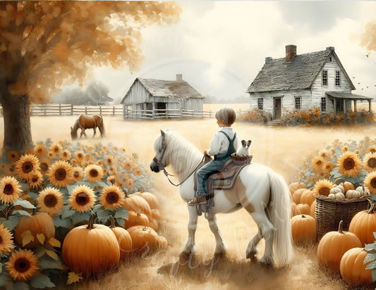 4H Fall Boy & His Pony Printable Set