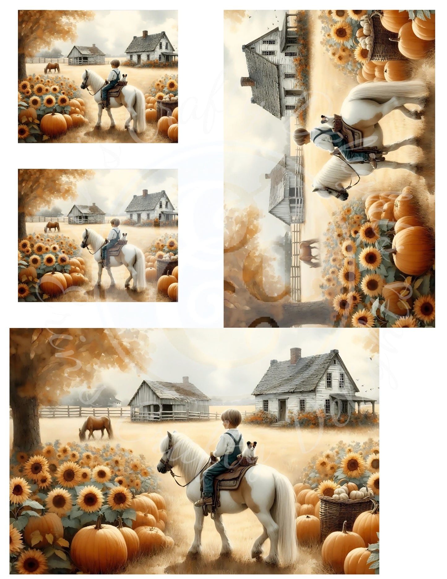 4H Fall Boy & His Pony Printable Set