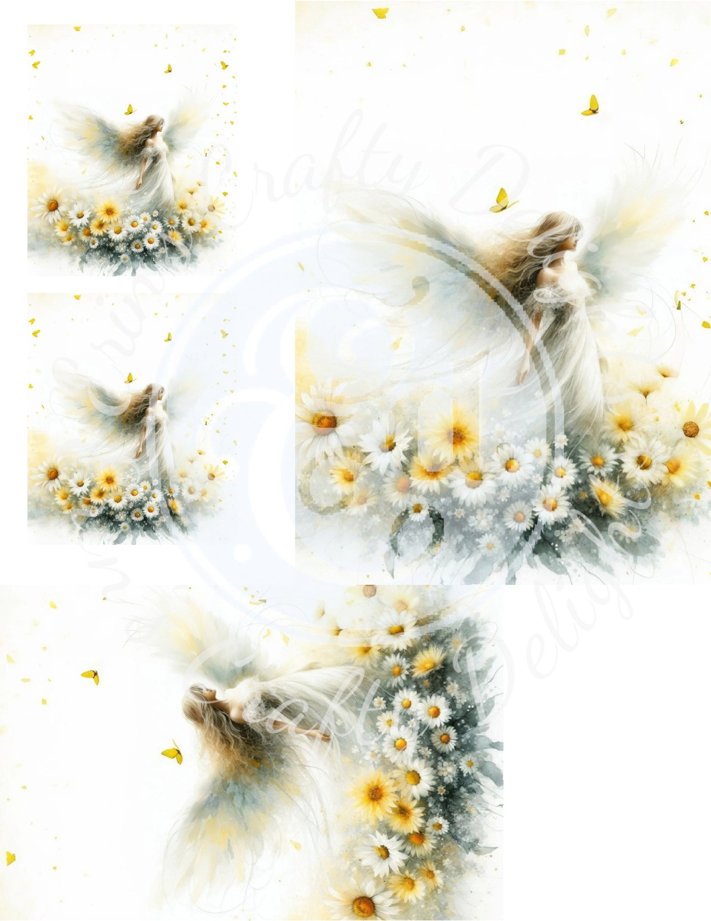 4 VMS Daisy Angel Mix Size Printable Set