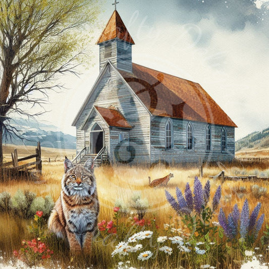 4 Spring Prairie Church and Bobcat