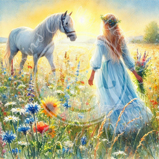 4 Spring Woman & Horse