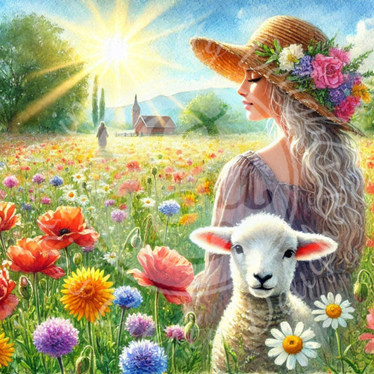 4 Spring Woman & Lamb