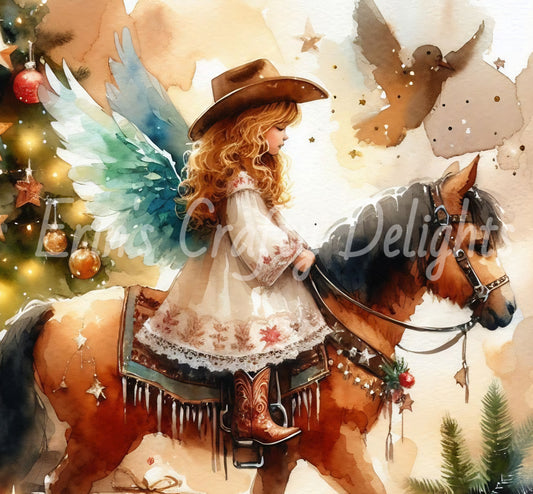 5 Sq Angel Girl 8x8 Printable