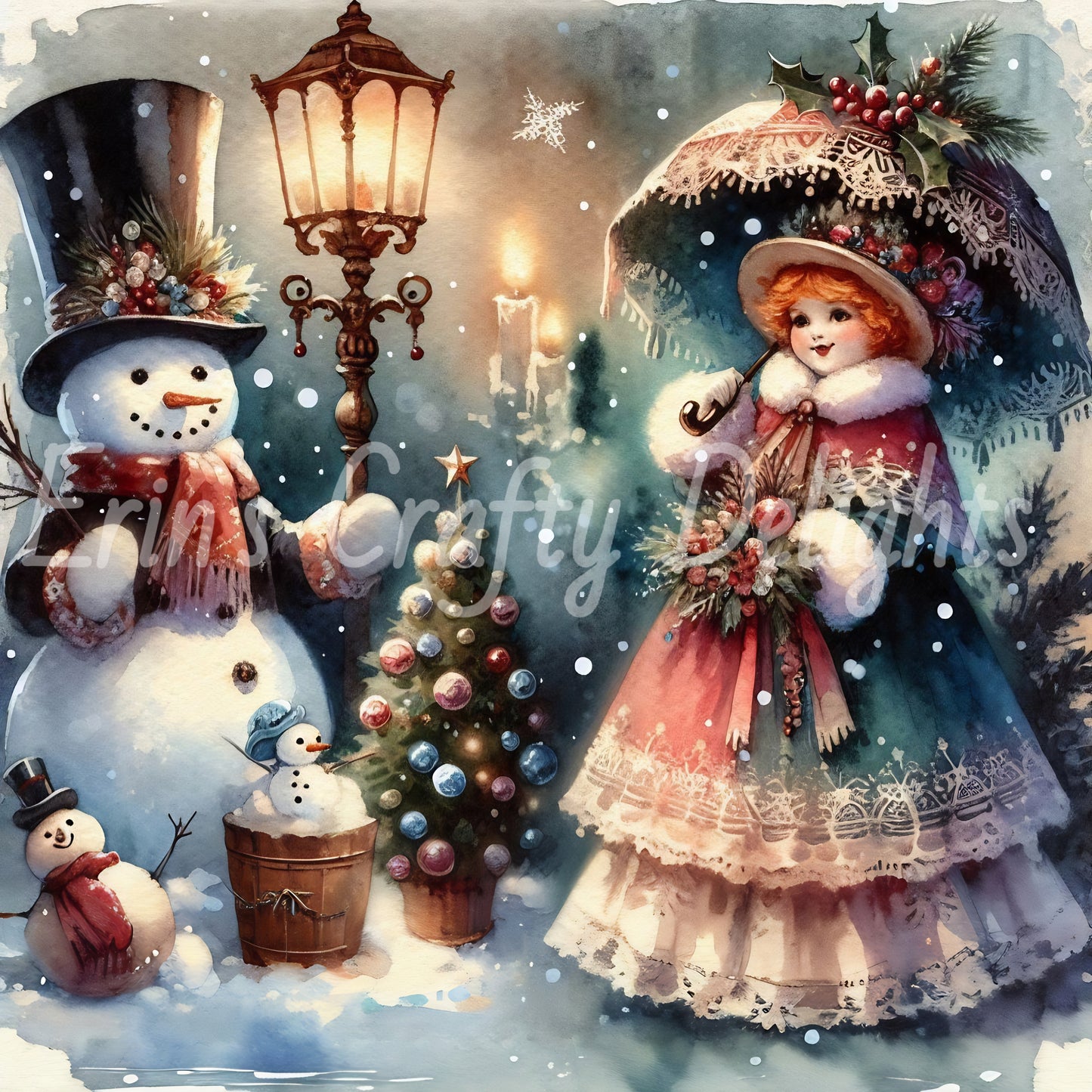 5 Victorian Snowman