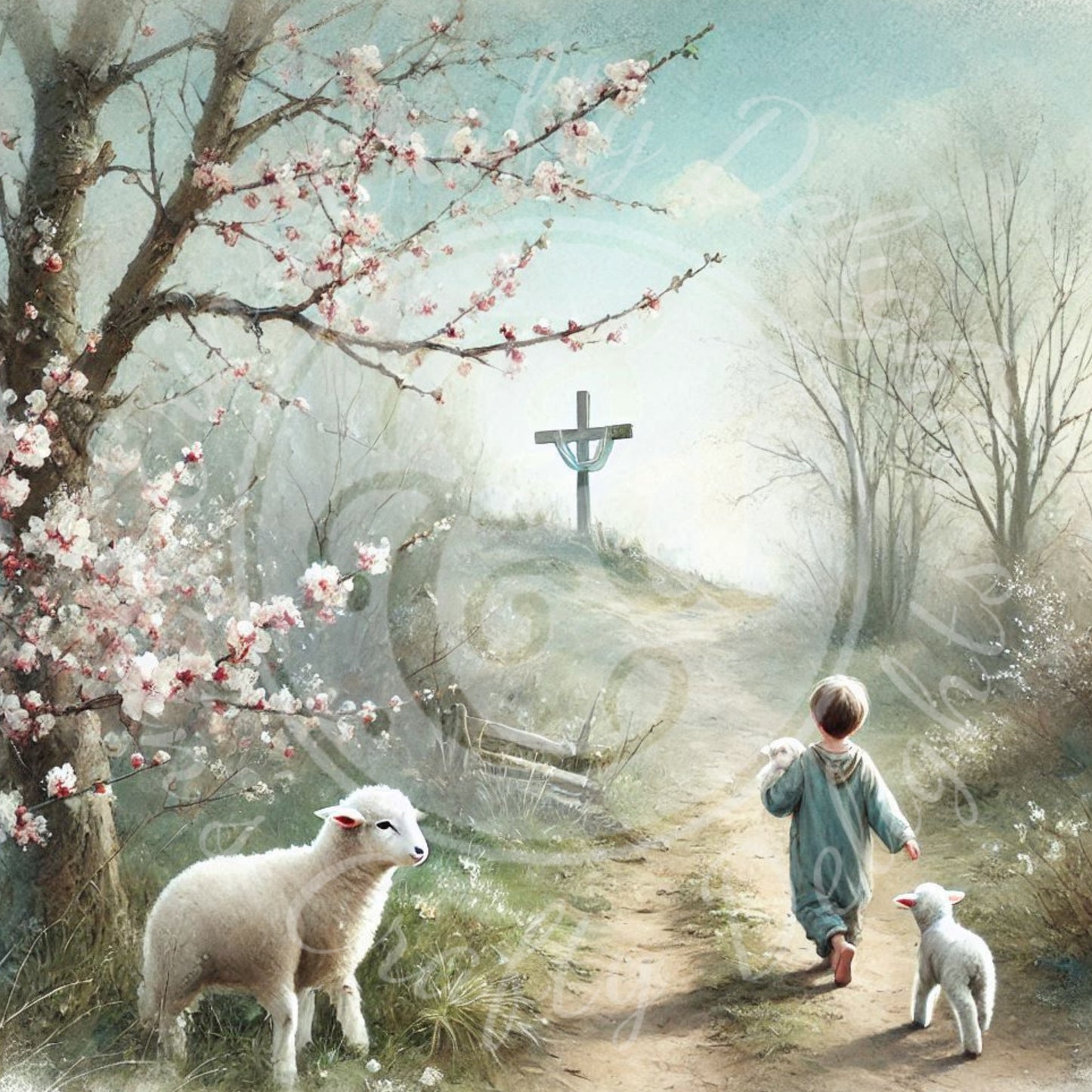 5 Boy, Lamb and Cross