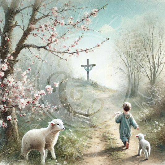 5 Boy, Lamb and Cross