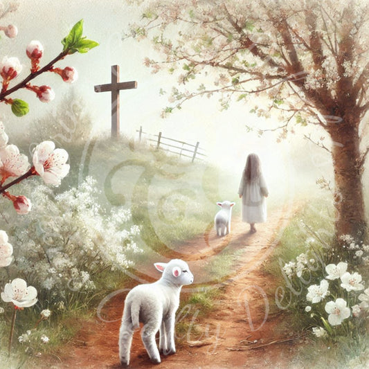 5 Girl, Lamb and Cross