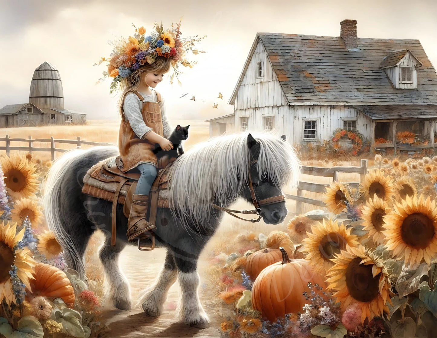 5H Fall Girl & Her Pony Printable Set