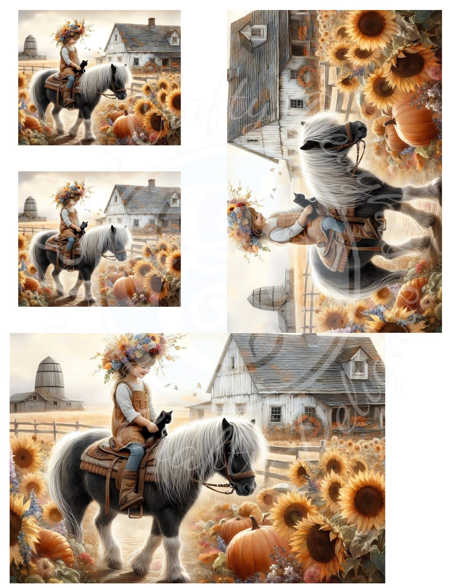 5H Fall Girl & Her Pony Printable Set