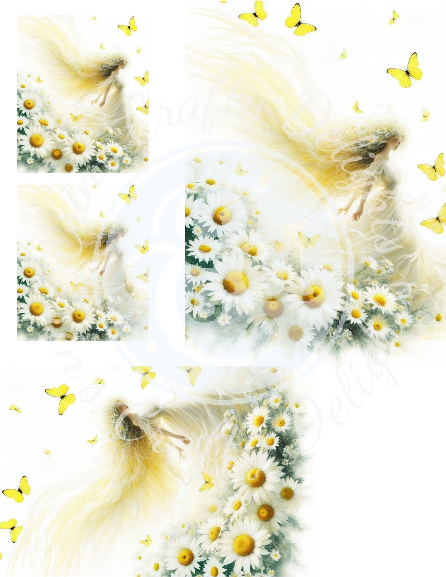 5 VMS Daisy Angel Mix Size Printable Set