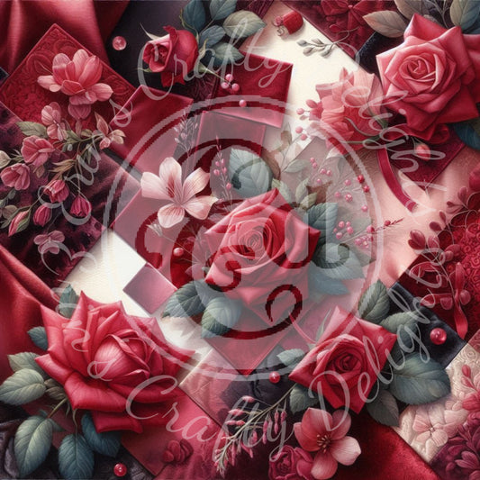 5 Red Satin & Velvet Background