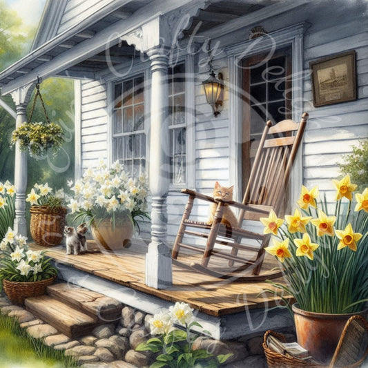 5 Spring Kitten and Farmhouse